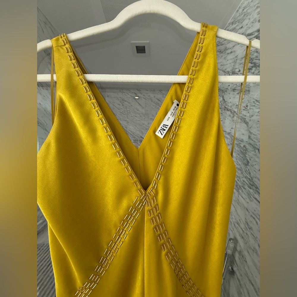 Zara ZW Collection Satin Effect Dress Size S - Picture 5 of 13
